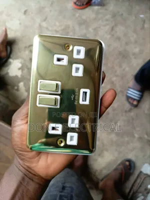 13amps Double Socket Gold Color With Type C