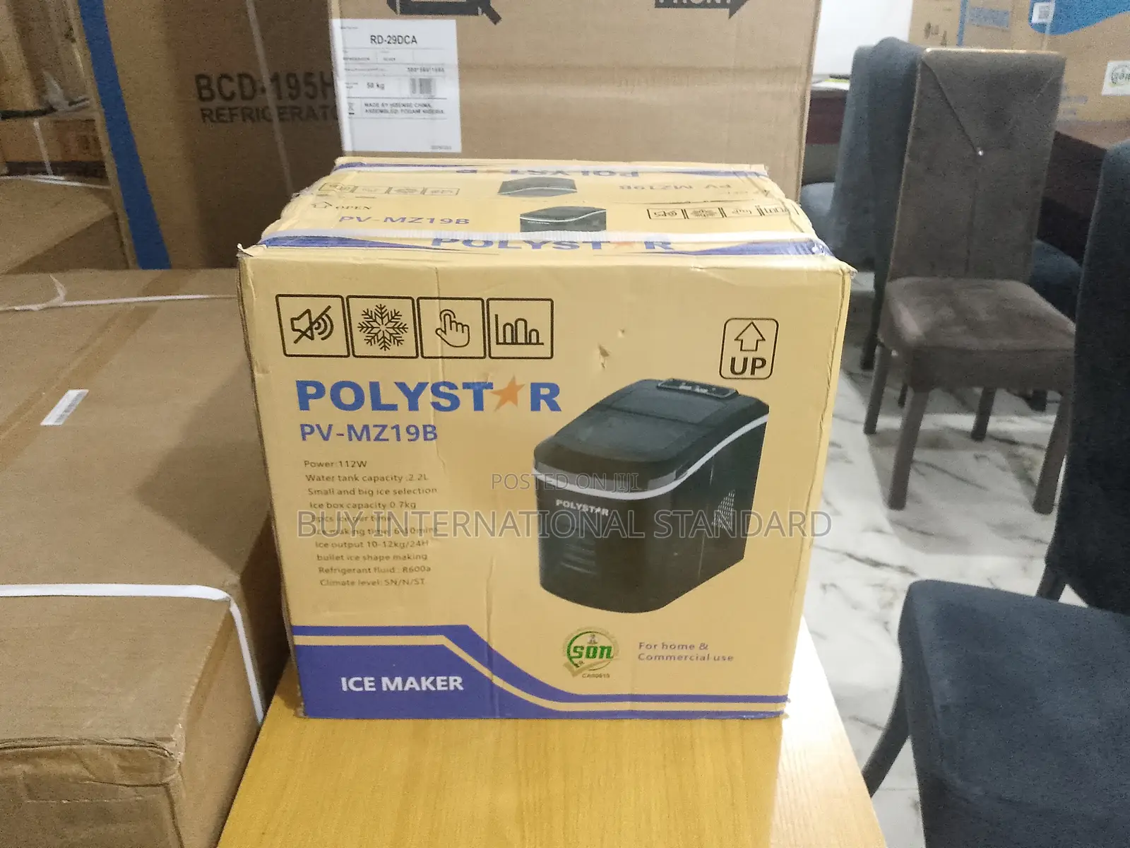 Polystar Ice Cube Maker With Small and Big Ice Selection
