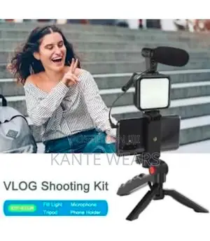 Video Making Kit With Tripod Microphone Rechargeable