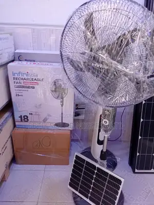 Solar Fan and Rechargeable Fan With Lithium Ion. Battery