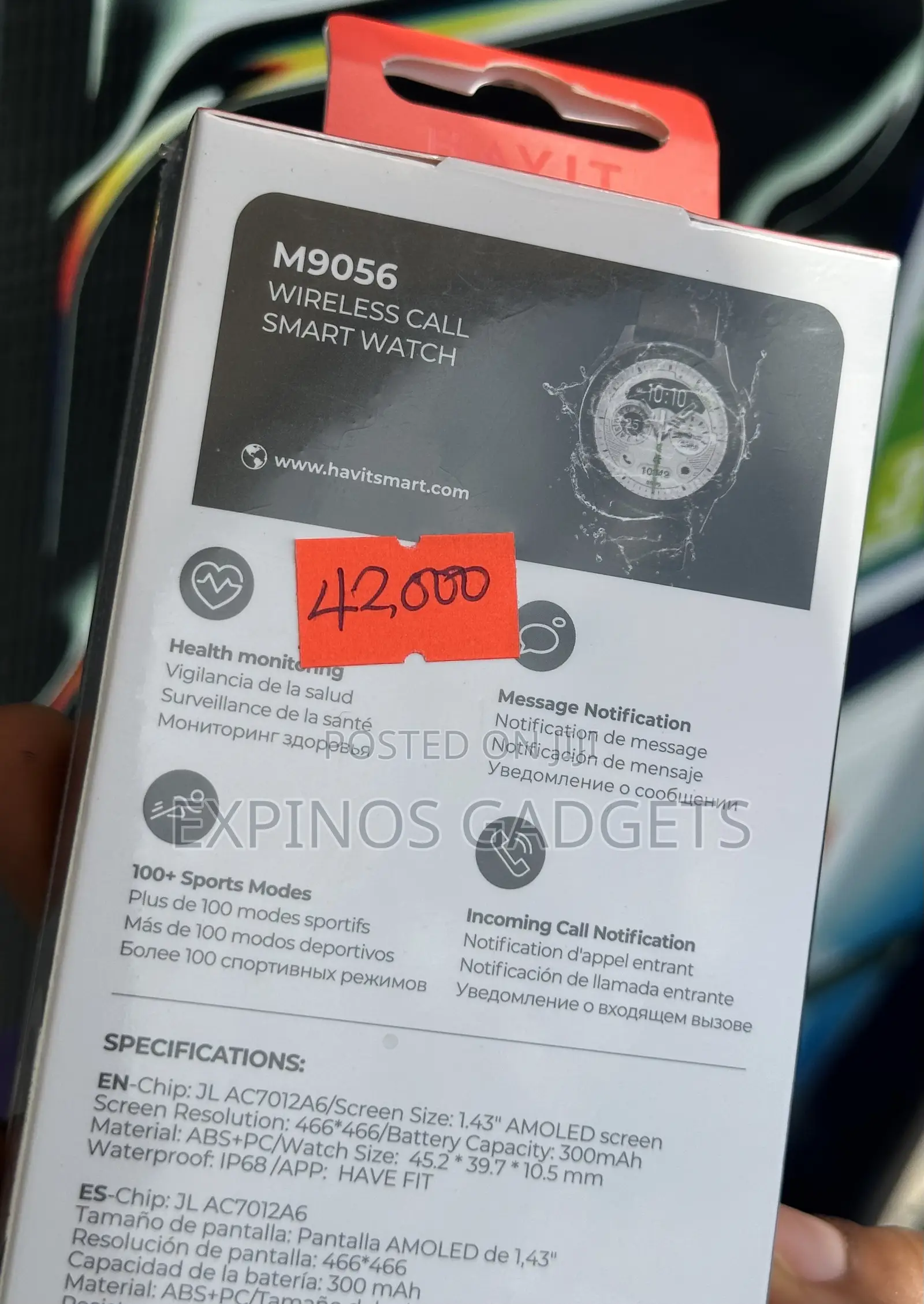 Havit M9056 Wireless Call Smartwatch.