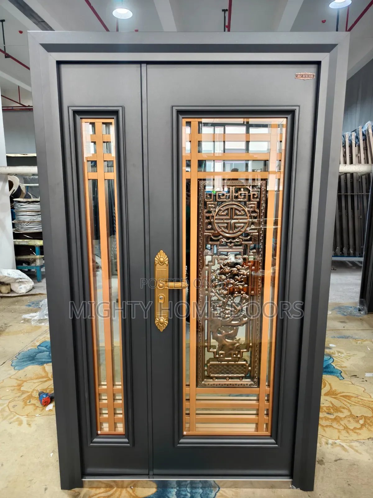 4ft by 7ft Door With Glass With Complete Accessories.