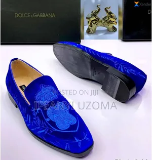 Blue and Brown Suede Luxury Designer Shoe