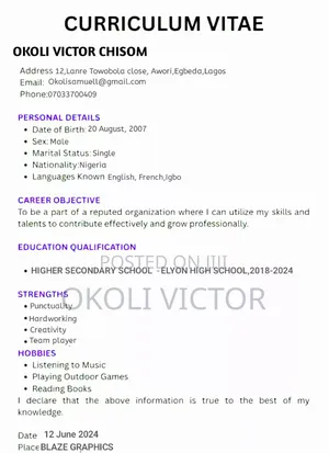 Application To Work