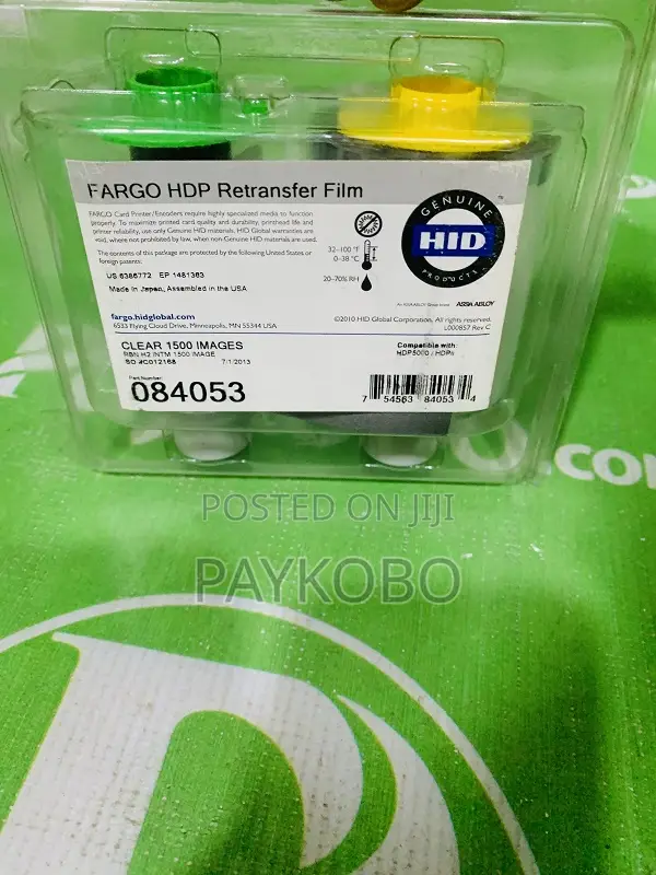 Fargo Hdp Film For Hdp5000 Id Card Printer