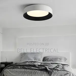 White + Black Minimalist Vortex Pattern Ceiling Light