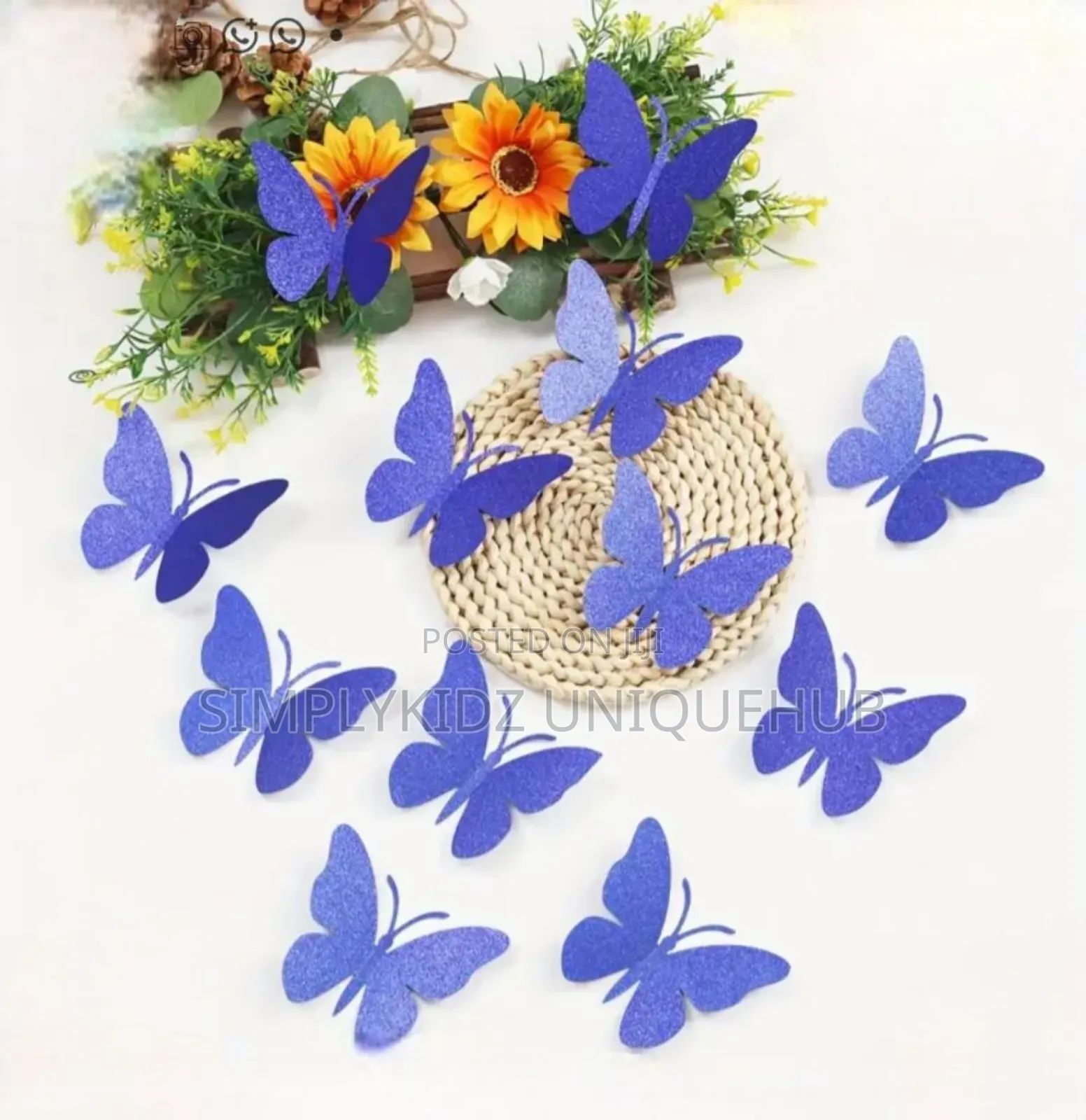 3d Butterfly Wall Stickers (12pcs)