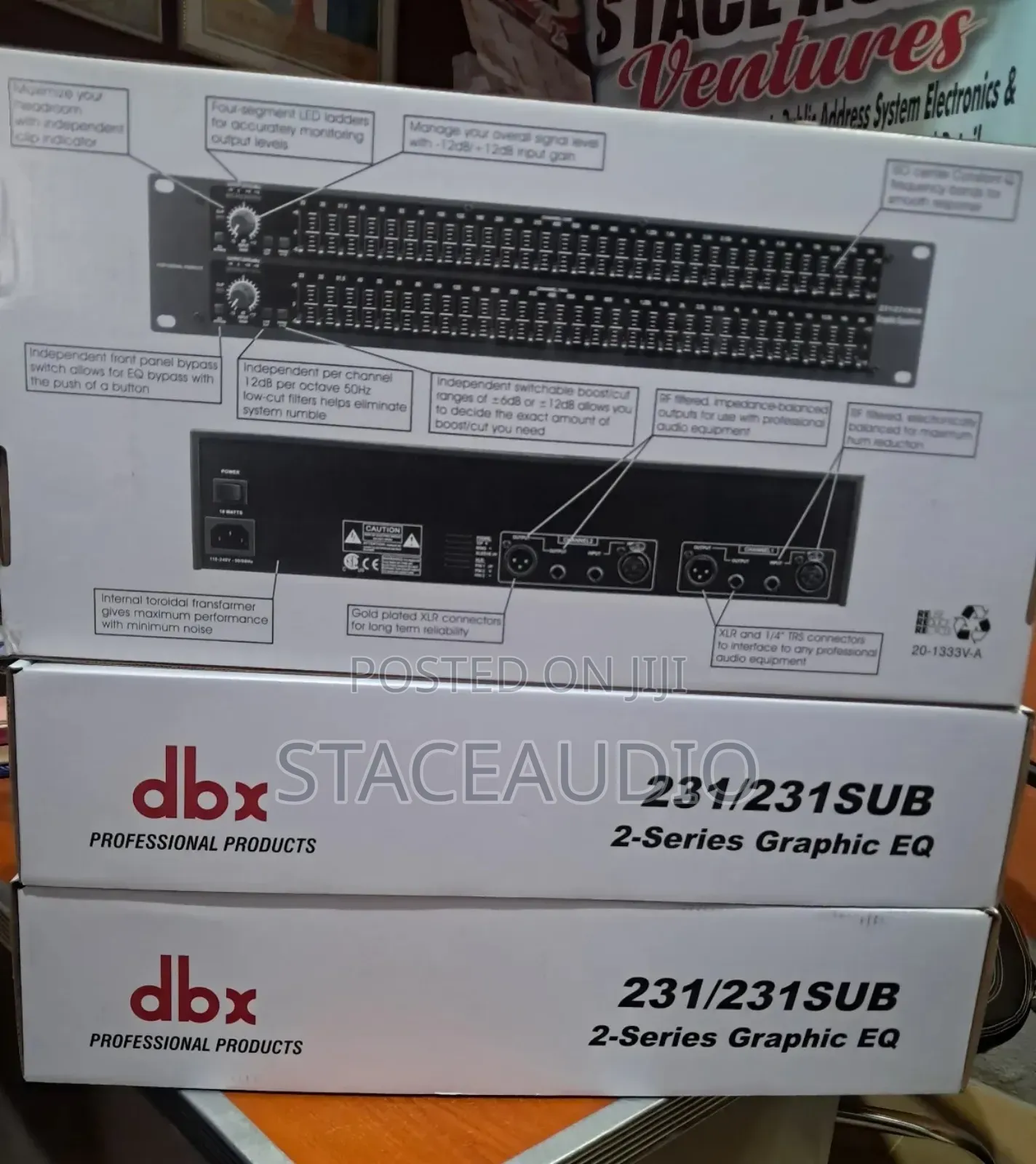DBX Double Equalizer Eq231 With Sub Output
