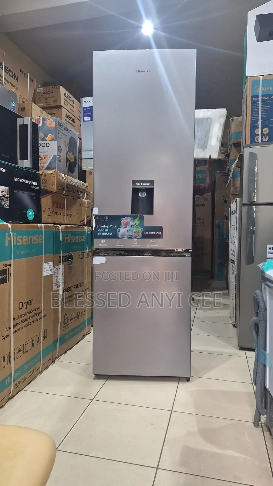 Hisense 268l Bottom Freezer Double Door Fridge Dispenser