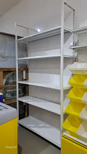 4ft Single Sided Four Post Supermarket Shelf