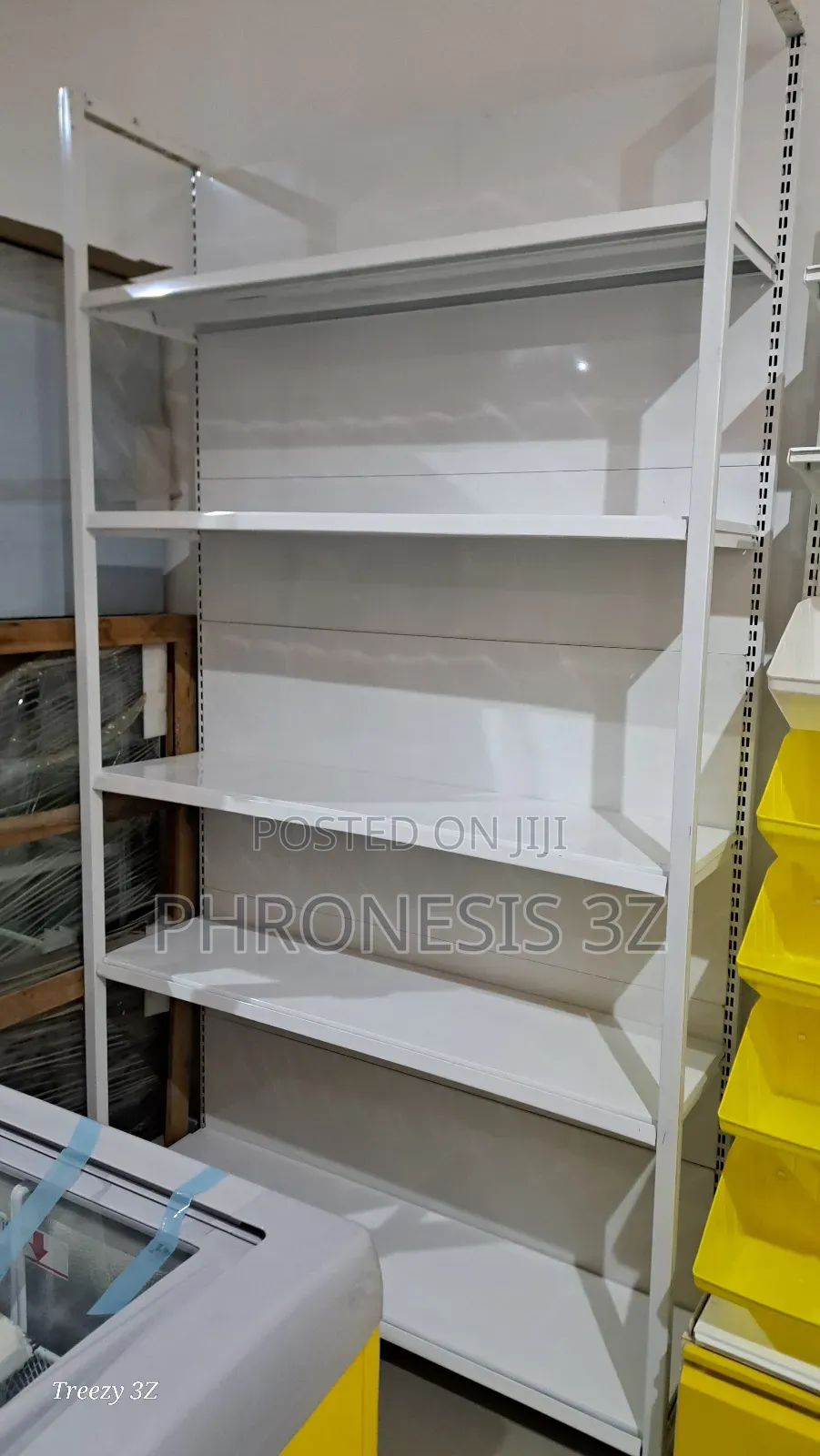 4ft Single Sided Four Post Supermarket Shelf