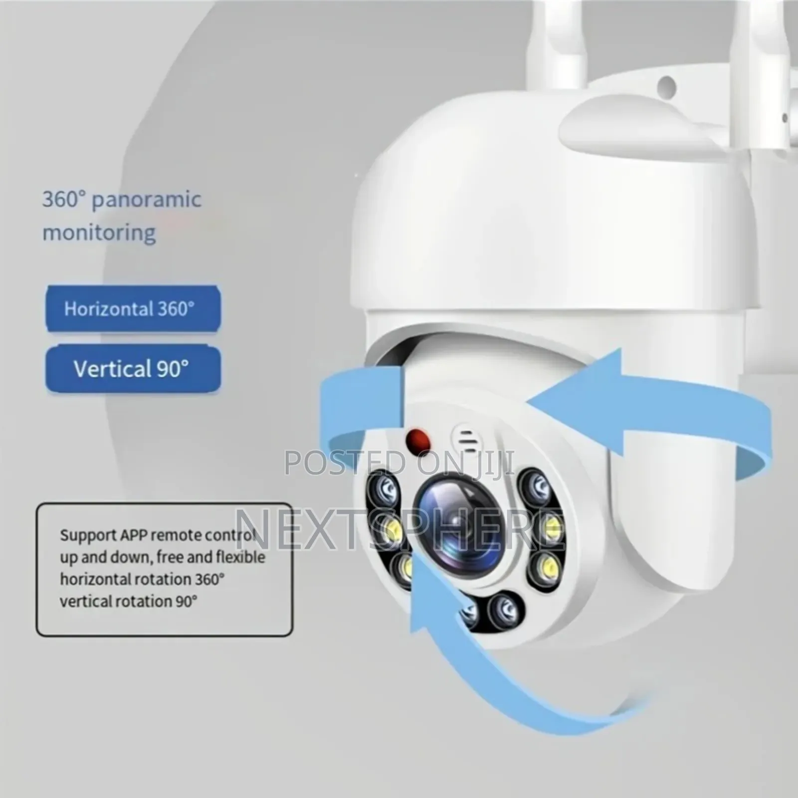 Wifi Security Camera, PTZ Auto -Tracking, Motion Sensor