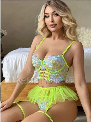 Sexy Flowers Embroidery Hollow Out Underwear Set for Women