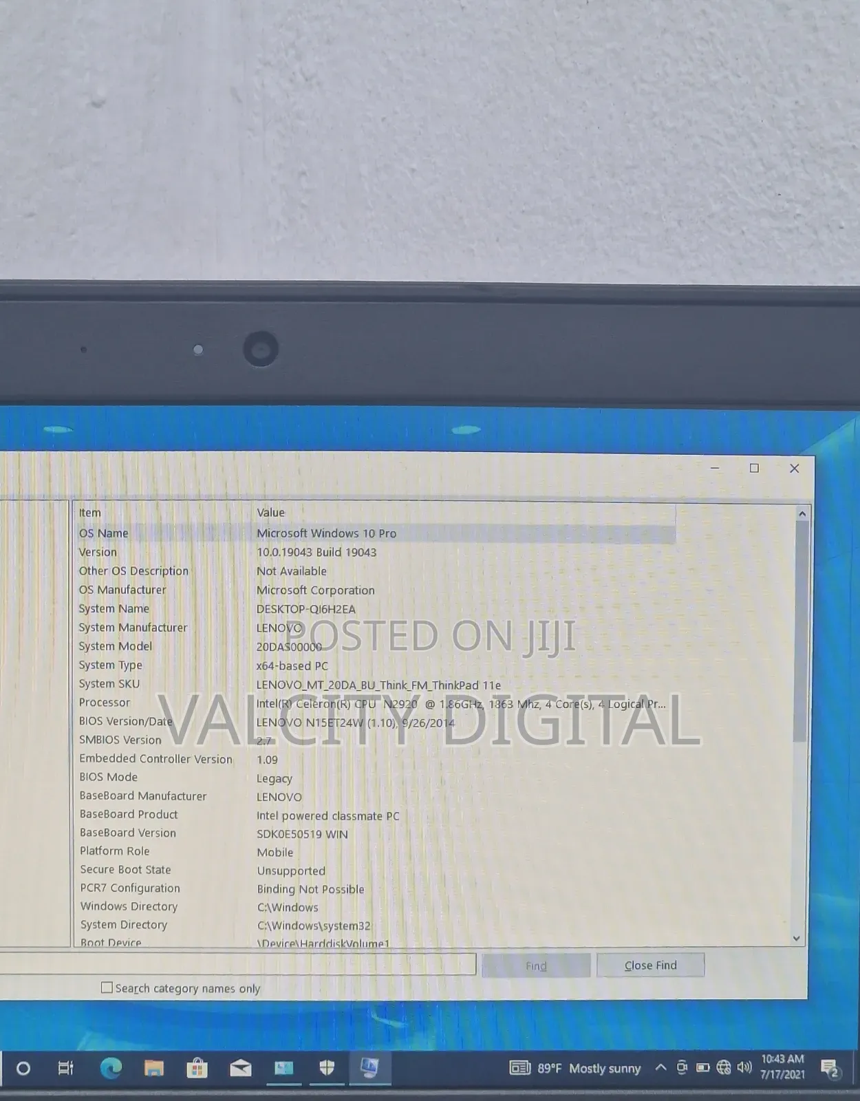 Laptop Lenovo ThinkPad 11e 4GB Intel Celeron HDD 320GB