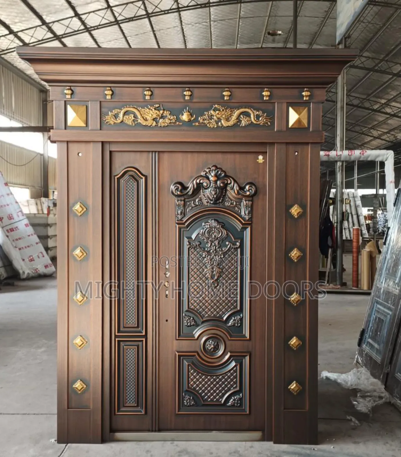 4ft by 7ft Copper Door With Arch.