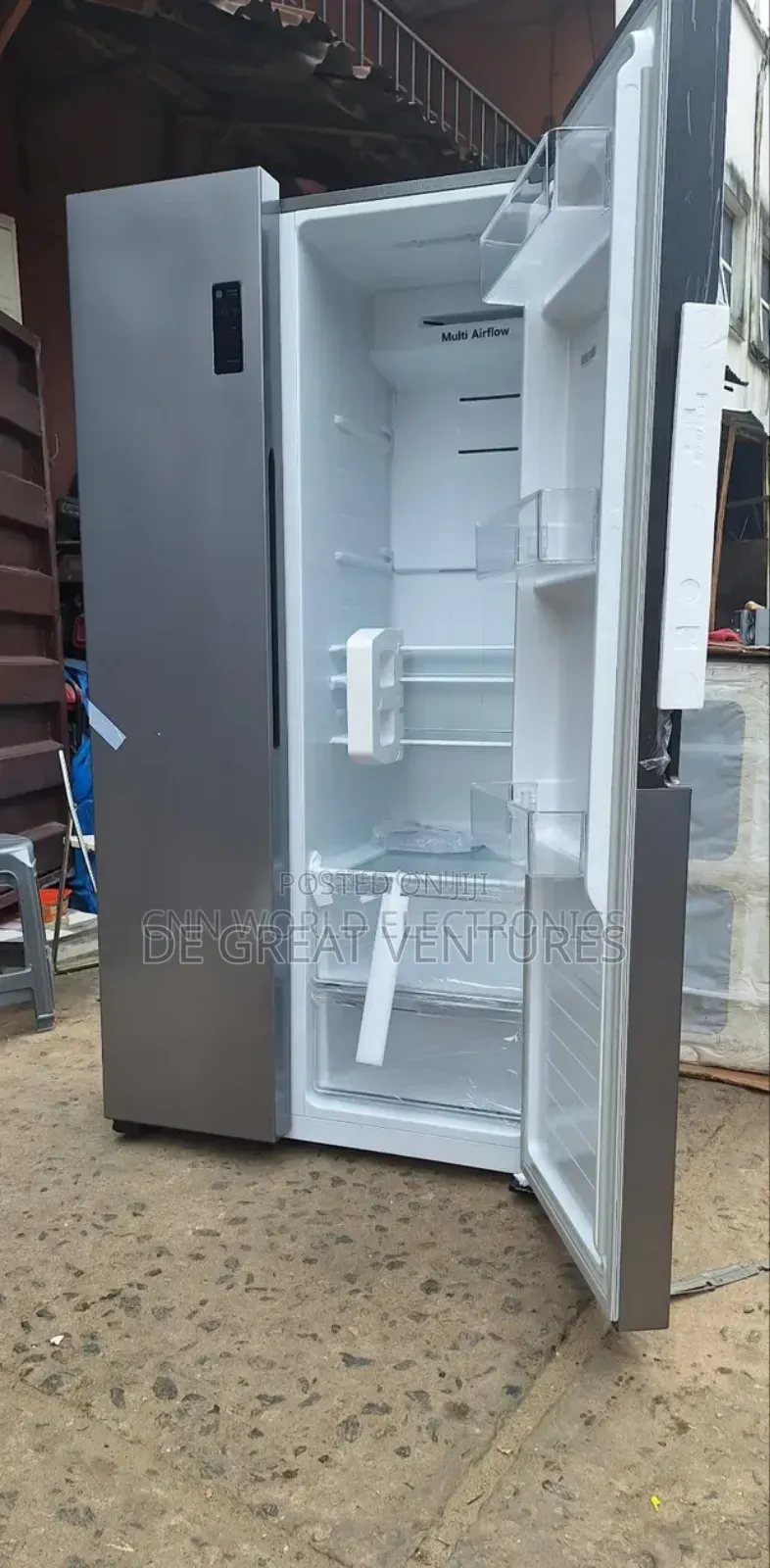Brand New Hisense Side-by-Side Fridge 526l External Silver