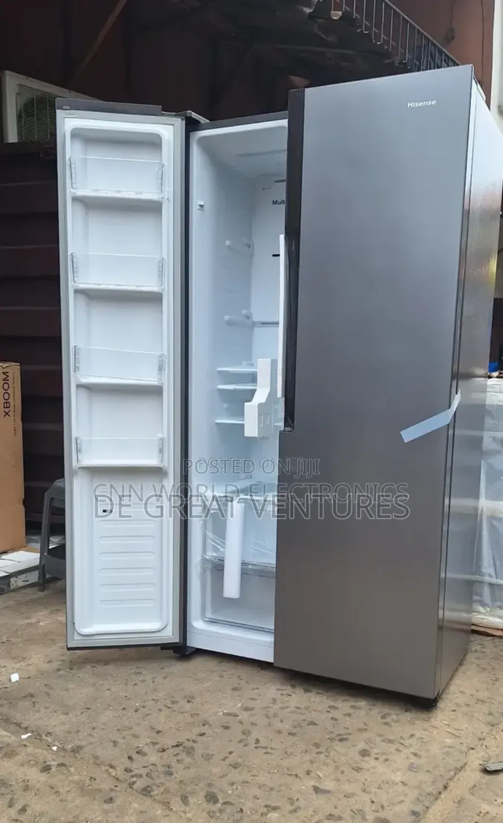 Brand New Hisense Side-by-Side Fridge 526l External Silver