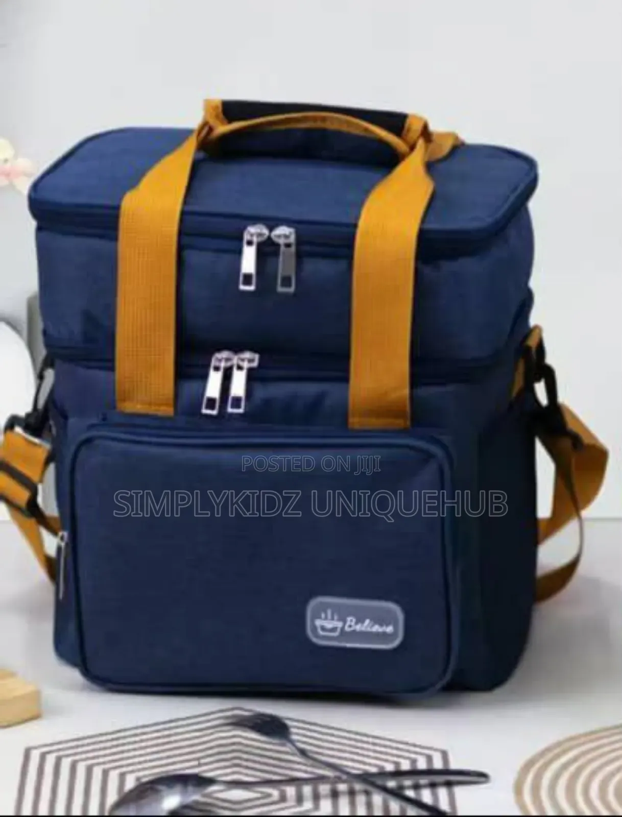 Double Layer Insulated Lunch Bag