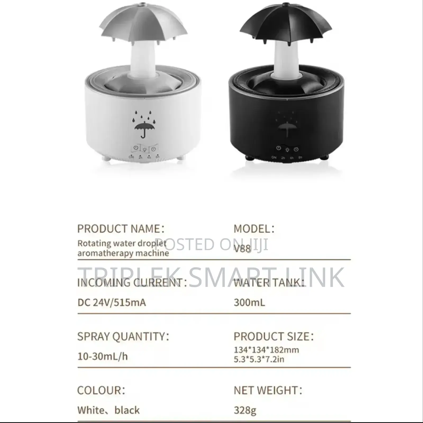 Rain Cloud Humidifier Water Aroma Diffuser With Timer Remote Control