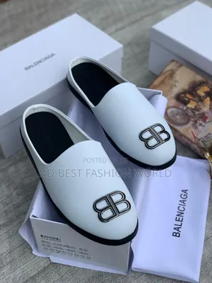 White Balaciaga Quality Half Shoe