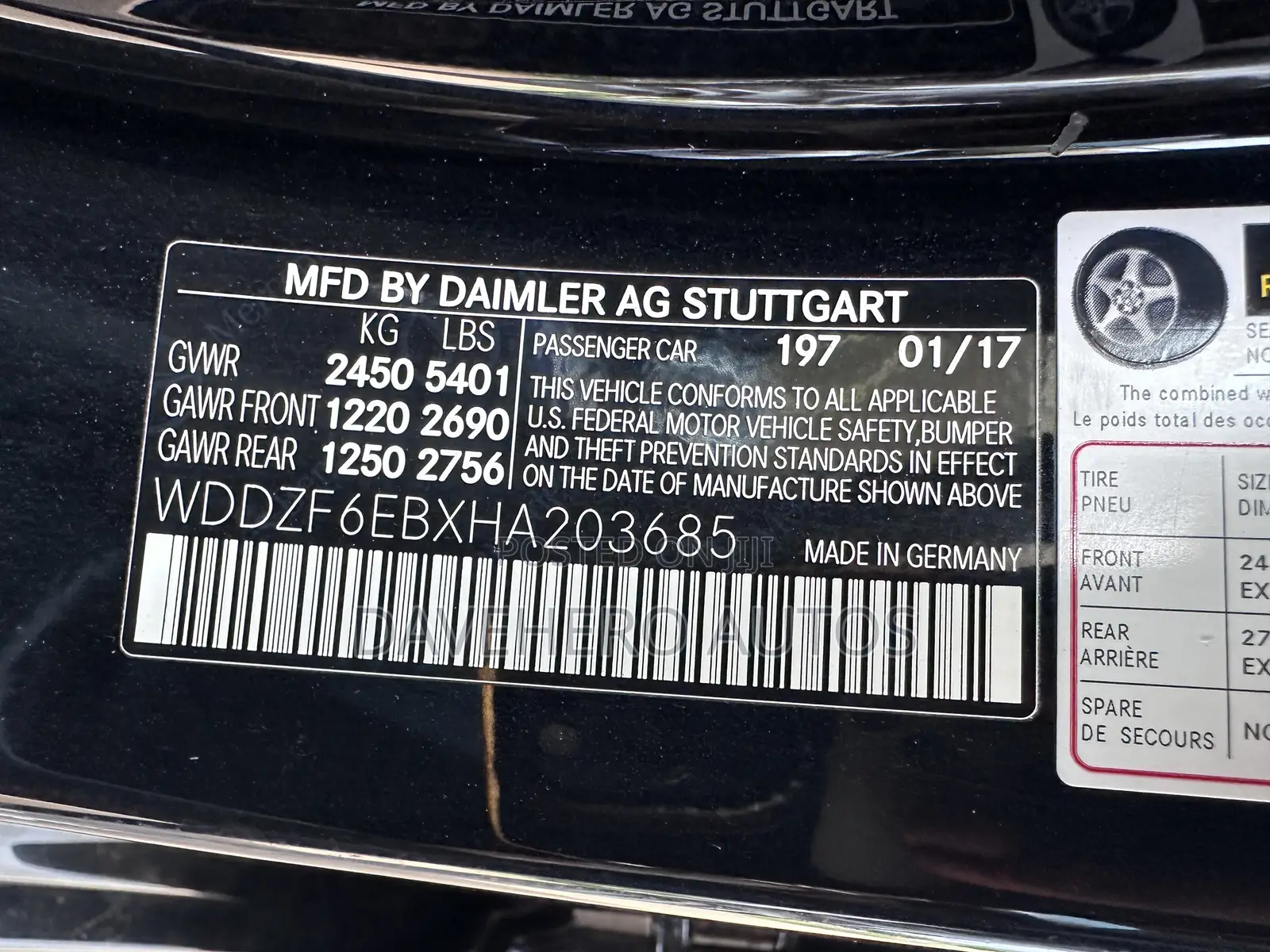 Mercedes-Benz E63 2017 Black