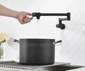 Wall Mounted Black Pot Filler Kitchen Tap