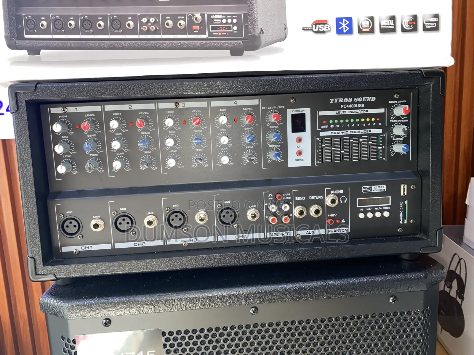 4 Channels Mixer Amplifier