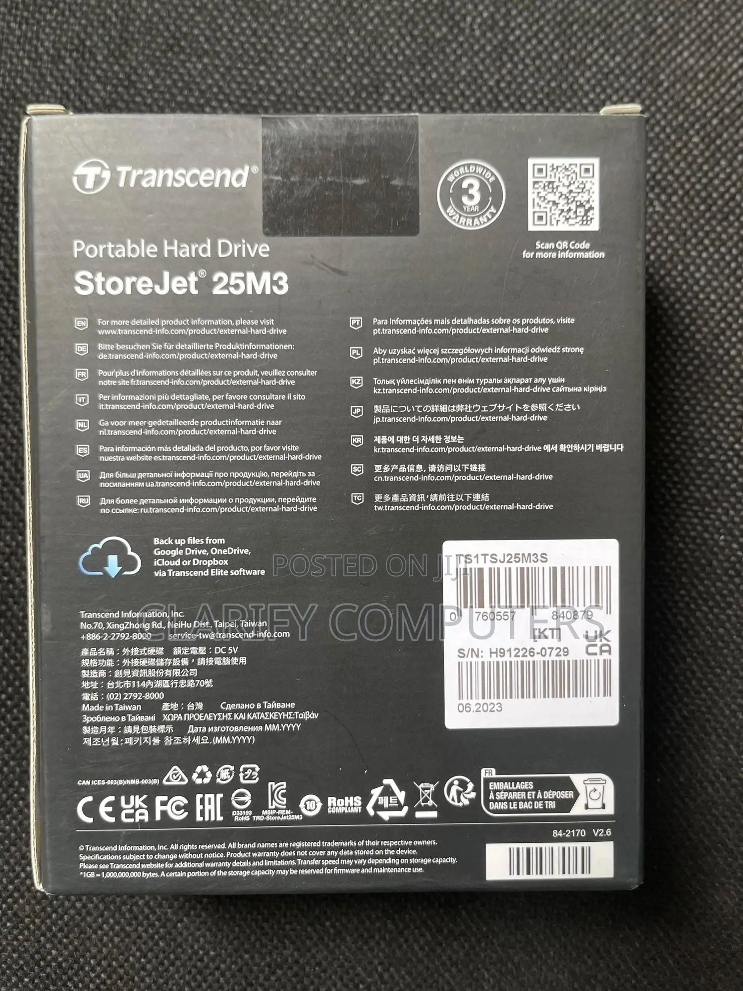 Transcend 1tb External Hard Drive