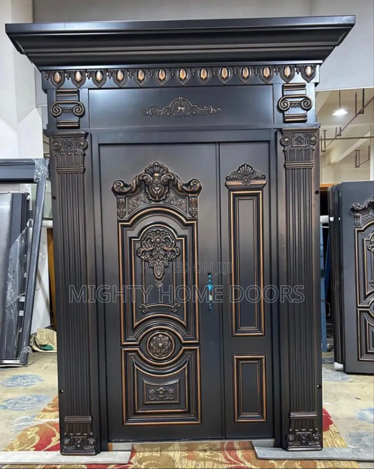 Unique Copper Door With Complete Accessories.