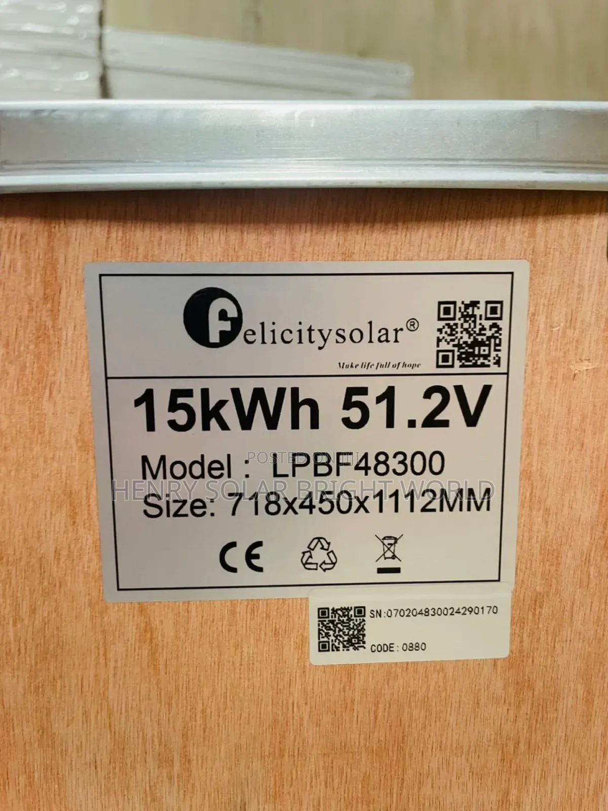 Felicity Lithium Battery 15kwh 51.2v
