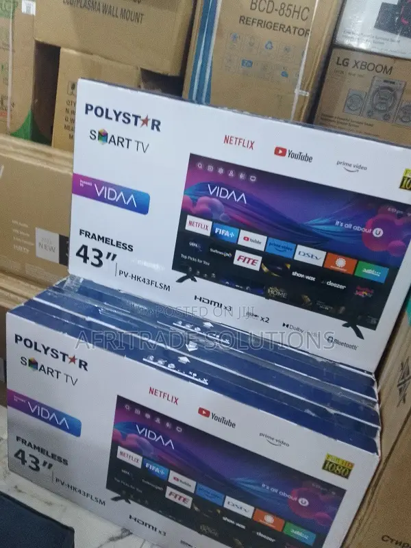 Frameless 43′′ Polystar Smart Tv With Android 9.0