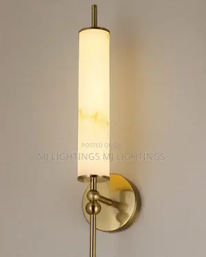 Photo - Modern Minimalist All Copper Marble Wall Lamp