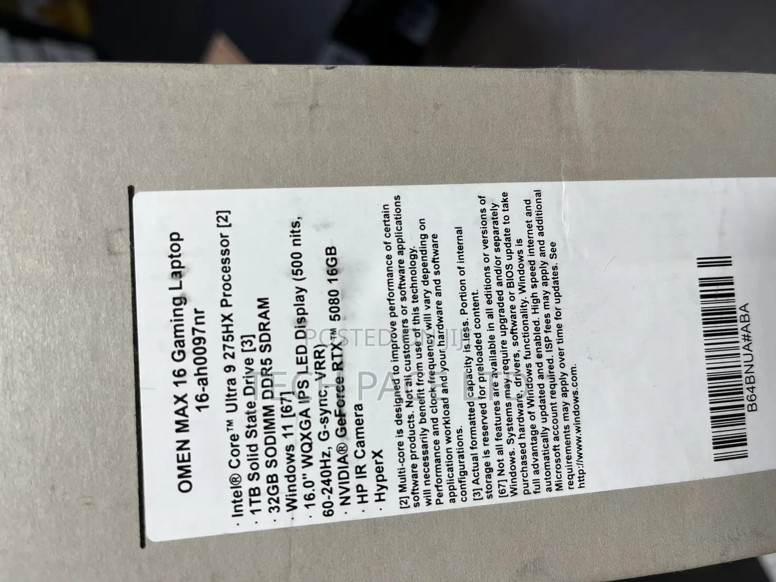 New Laptop HP Omen 16 32GB Intel Core Ultra 9 SSD 1T