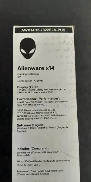 New Laptop Dell Alienware X14 32GB Intel Core I7 SSD 1T