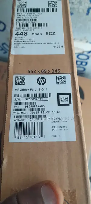 New Laptop HP ZBook Fury 16 G9 32GB Intel Core I7 SSD 1T