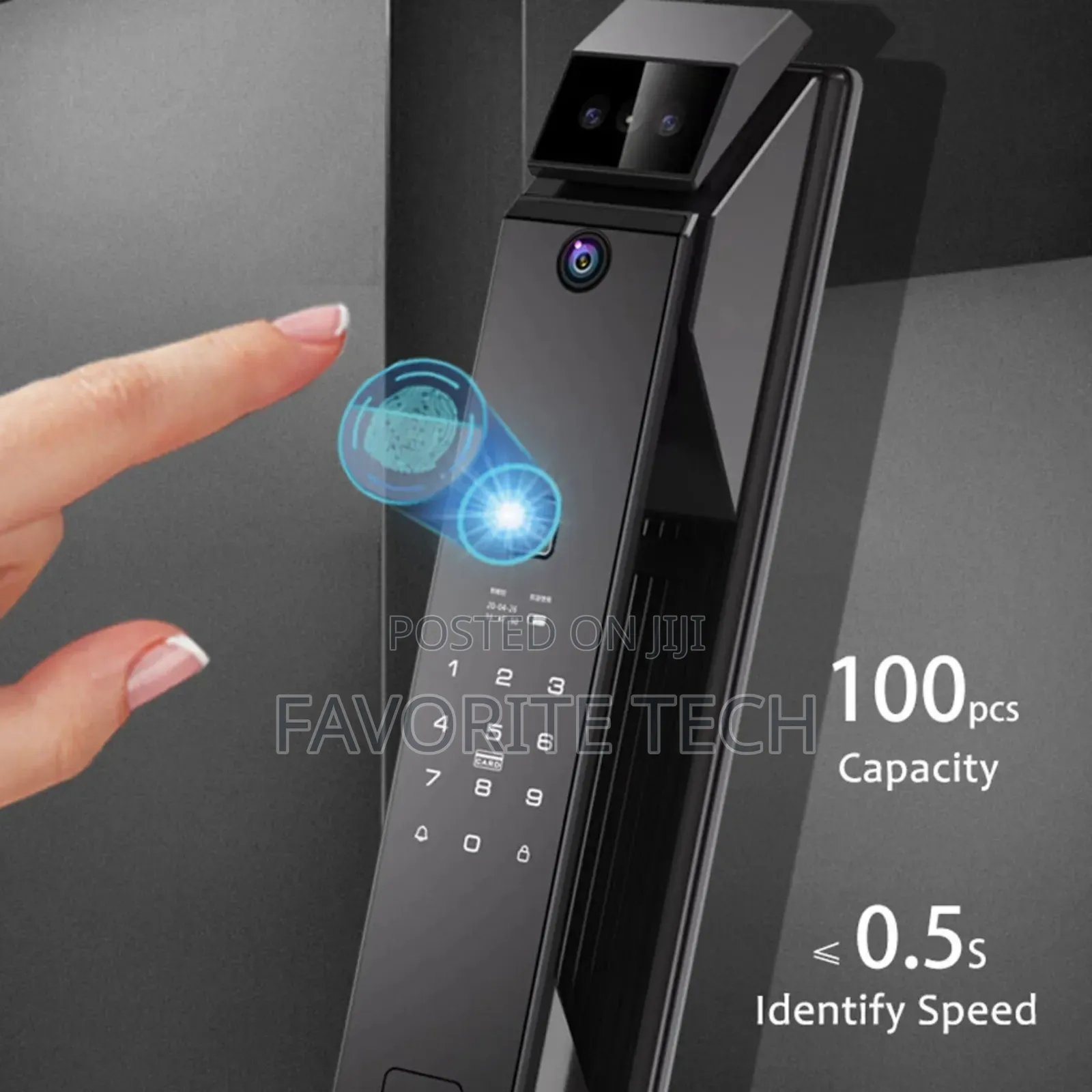 3d Face Recognition + Fingerprint Camera Smart Door Lock