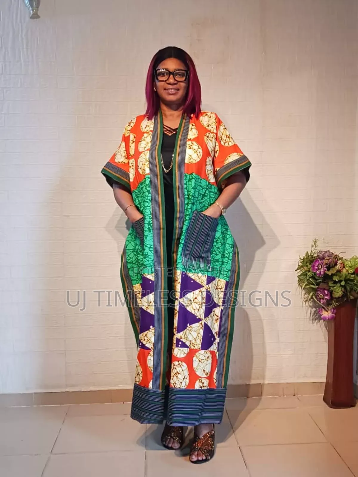 Beautiful Patterned Ankara Jacket With Asoke