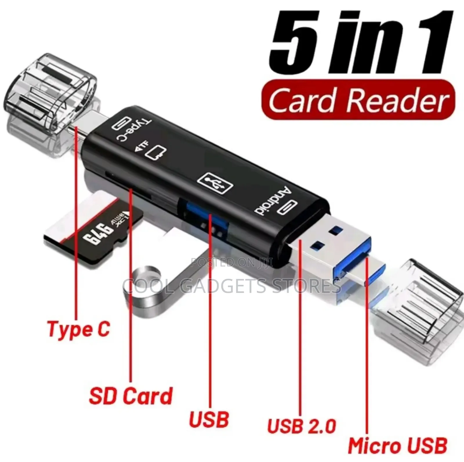 New 5 in 1 Multifunction Usb 2.0 Memory Card Reader