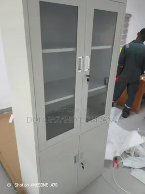 Double Door Metal Book Shelf