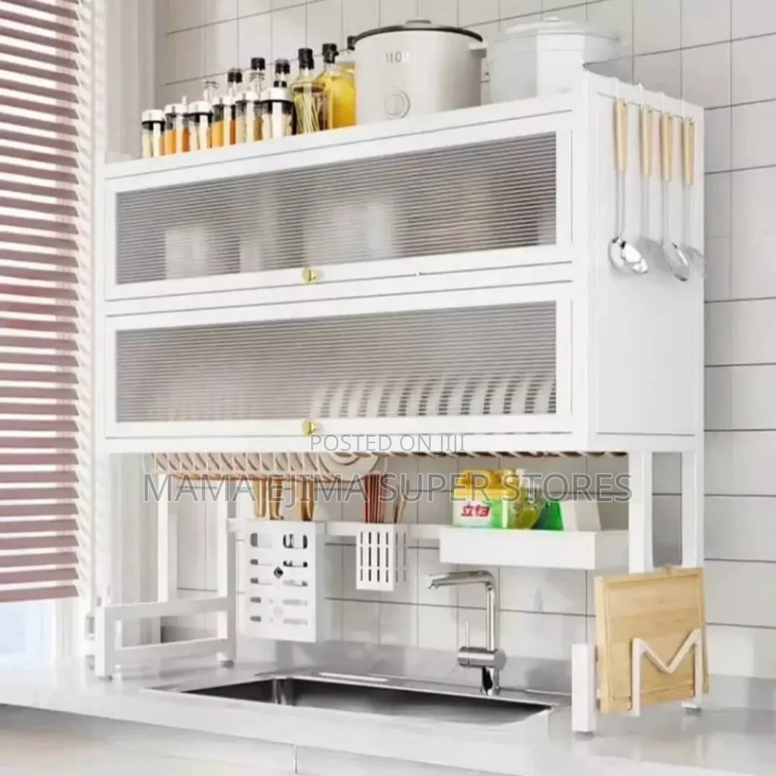 2 Layer Kitchen Rack With Cover
