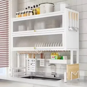 2 Layer Kitchen Rack With Cover