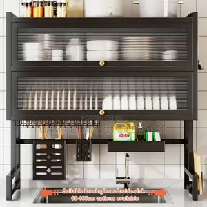 2 Layer Kitchen Rack With Cover