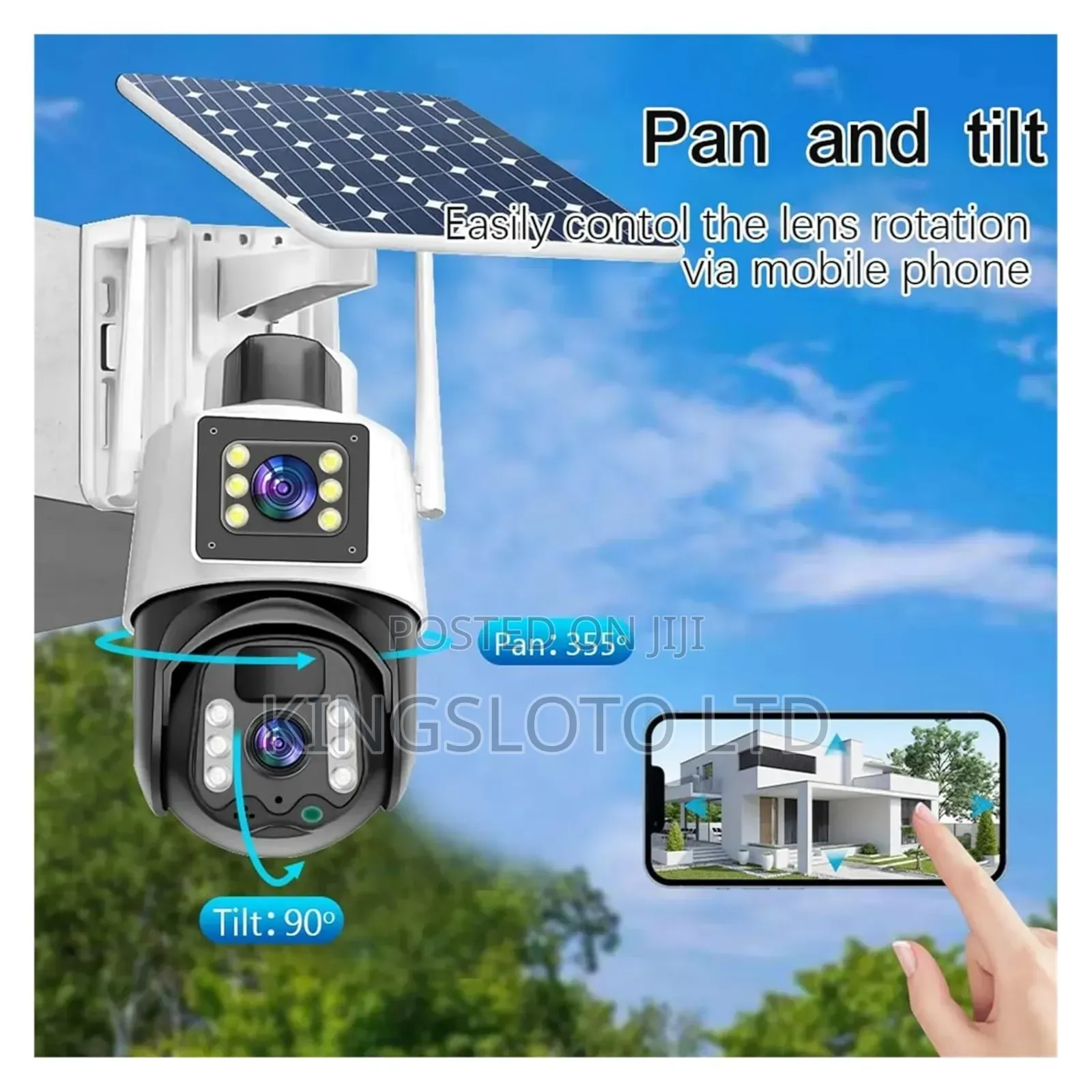 Solar Powered CCTV Double Lens