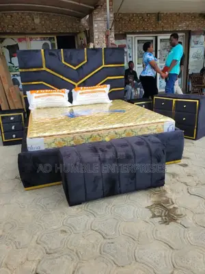 Full Set 6by6 Padded Bedframe With Orthopedic Mattress