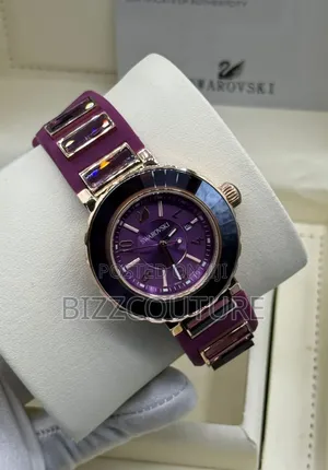 Photo - Original Swarovski Women's Purple Rubber Strap Watch