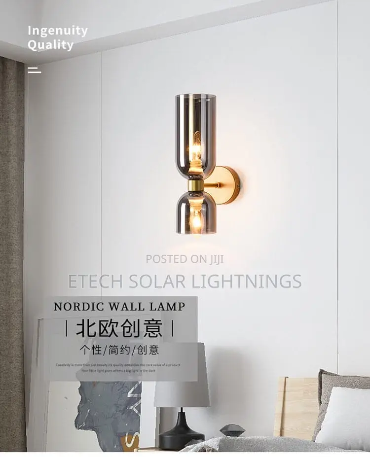 Modern Minimalist Glass Wall Creative Design Wall Light