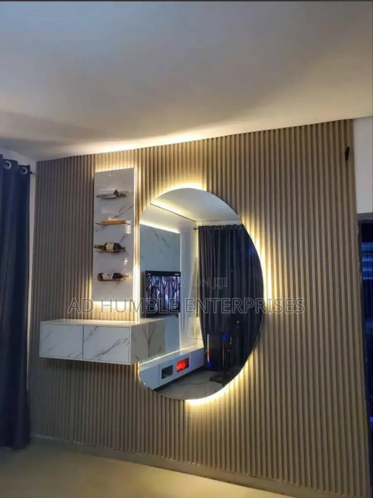 Wall Console With Lighting Mirror