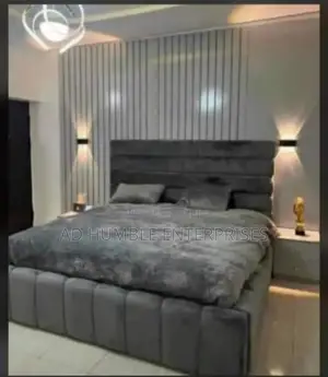 Padded Bedframe With Bedside Cabinet
