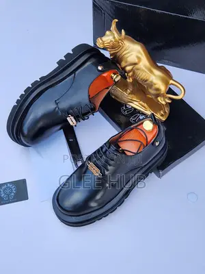 High Sole Matte Leather Shoes