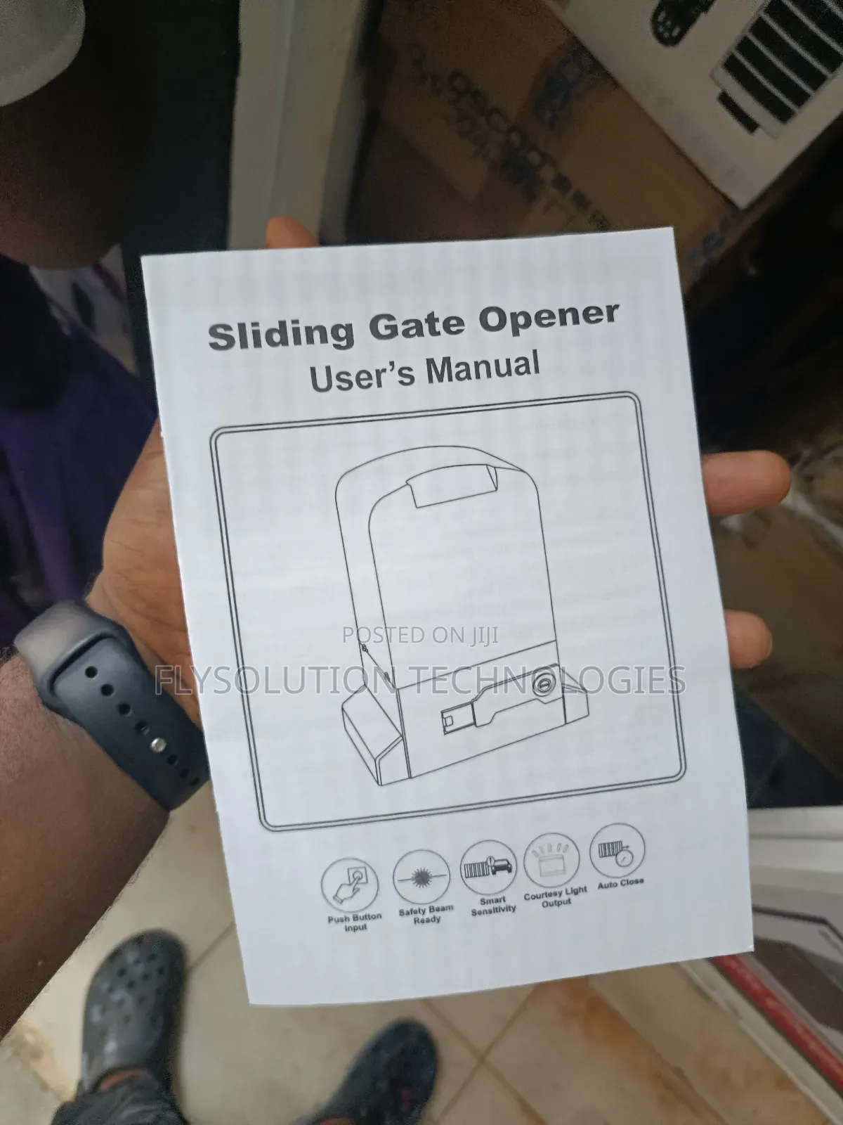 Promo Automatic Sliding Gate Opener Machine 2 Remotes + Wifi